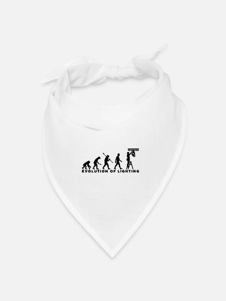Evolution of Lighting – Veranstaltungstechnik - Bandana Dreieckstuch - Weiß