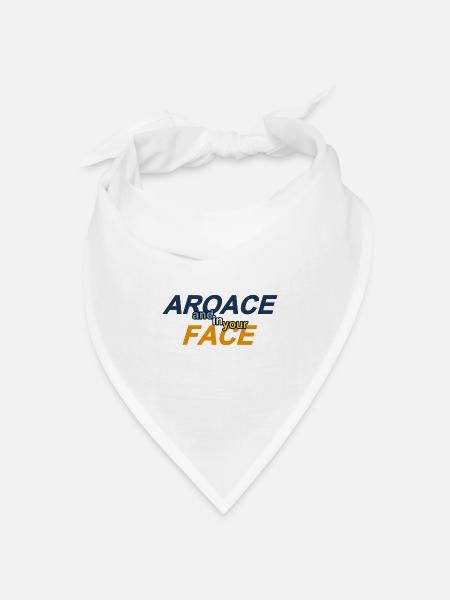 aroace und in dein Gesicht - Bandana Dreieckstuch - Weiß