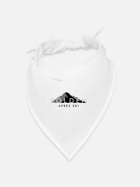 Sölden Apres Ski Berge Wintersport - Bandana Dreieckstuch - Weiß