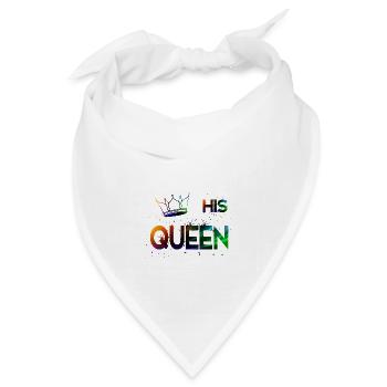His Queen - Bandana Dreieckstuch - Weiß - Vorne