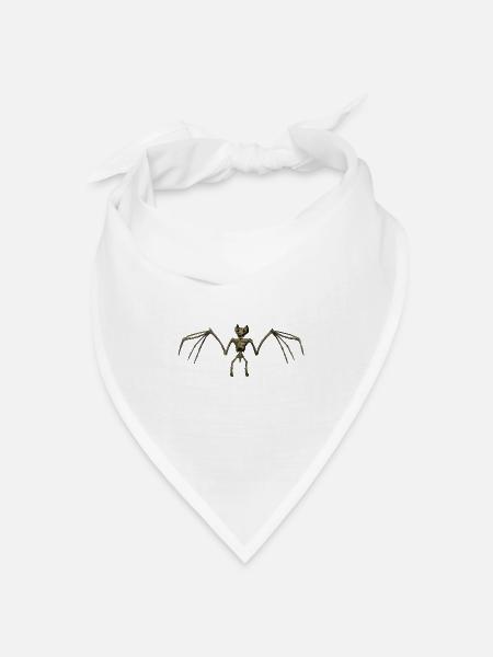 Skelett Dämon mit Flügeln - Bandana Dreieckstuch - Weiß