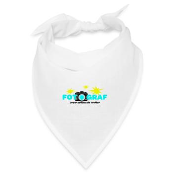 Fotograf Fotografin Fotokamera - Bandana Dreieckstuch - Weiß - Vorne