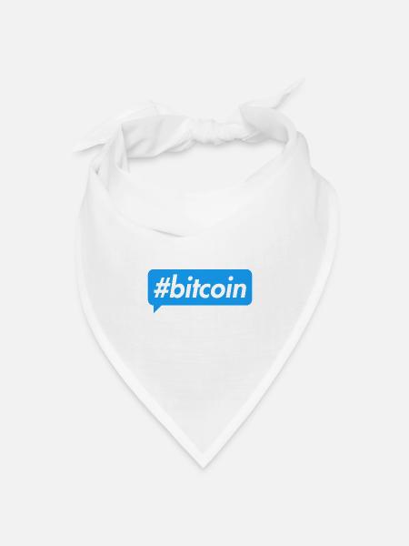 Bitcoin Blockchain Motivationsdesign - Bandana Dreieckstuch - Weiß
