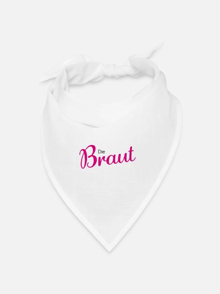 Die Braut - Bandana Dreieckstuch - Weiß