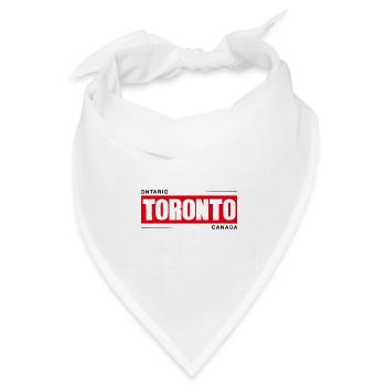 Toronto Bold Rot Schwarz Logo - Bandana Dreieckstuch - Weiß - Vorne