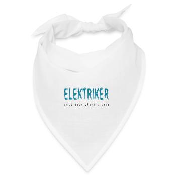 Elektriker Handwerker Design - Bandana Dreieckstuch - Weiß - Vorne