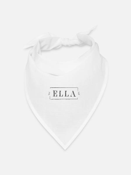 ELLA - name in a frame - Bandana Dreieckstuch - Weiß