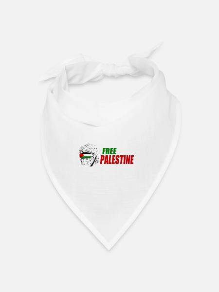 Free palestine - Bandana Dreieckstuch - Weiß