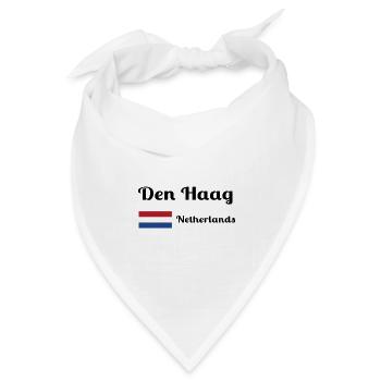 Den Den Haag Niederlande - Stilvolle Drucke - Bandana Dreieckstuch - Weiß - Vorne