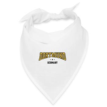 Dortmund Curved Schrift Design - Bandana Dreieckstuch - Weiß - Vorne