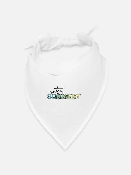 Unter sommert, Urlaub, Sommer - Bandana Dreieckstuch - Weiß