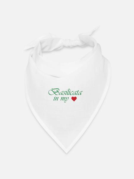 Basilicata in meinem Herzen - Bandana Dreieckstuch - Weiß