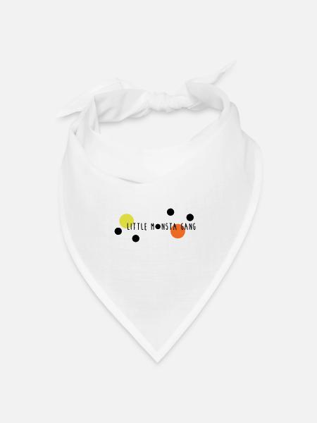 Little Monsta Gang - Bandana Dreieckstuch - Weiß