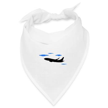 flugzeug2 - Bandana Dreieckstuch - Weiß - Vorne