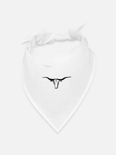 texas longhorn - Bandana Dreieckstuch - Weiß