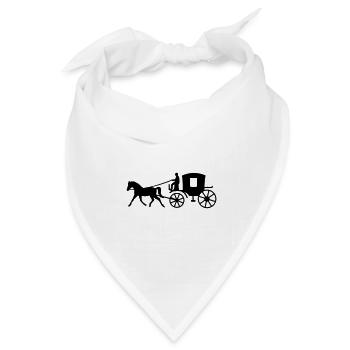 kutsche kutscher pferd - Bandana Dreieckstuch - Weiß - Vorne