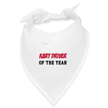 Go-Kart / Karting / Kart / Fahrer - Bandana Dreieckstuch - Weiß - Vorne