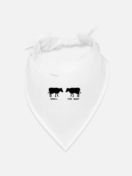 Kleine Kuh weit weg T-Shirt Lustiger Vater Ted Dougal - Bandana Dreieckstuch - Weiß