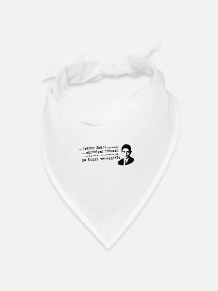 Franz Kafka-Beuys | Verwandlung Gregor Samsa Kunst - Bandana Dreieckstuch - Weiß