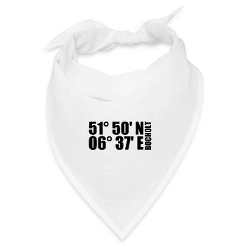 Bocholt Koordinaten - Bandana Dreieckstuch - Weiß - Vorne
