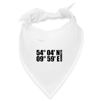 Neumünster Koordinaten - Bandana Dreieckstuch - Weiß - Vorne