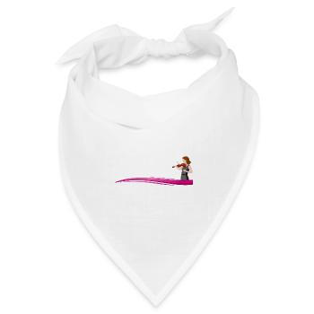 Violinistin on a wave - Bandana Dreieckstuch - Weiß - Vorne