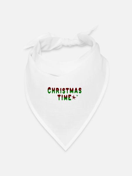 Christmas Time - Bandana Dreieckstuch - Weiß