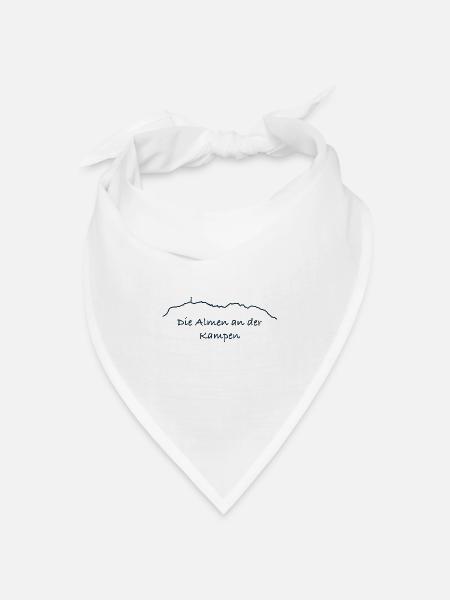 Alpenlinie über Kampen - Bandana Dreieckstuch - Weiß