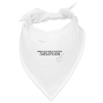 Kaffee in der Hand - Bandana Dreieckstuch - Weiß - Vorne