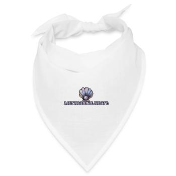 Meerjungfrau im Herzen Muschel-Emblem - Bandana Dreieckstuch - Weiß - Vorne