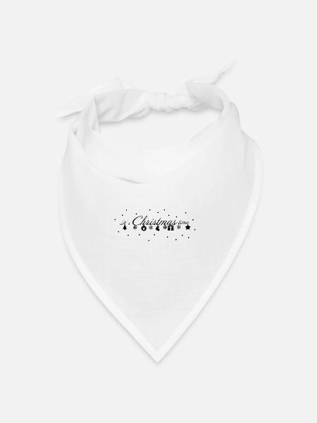Es ist Weihnachtszeit - Bandana Dreieckstuch - Weiß