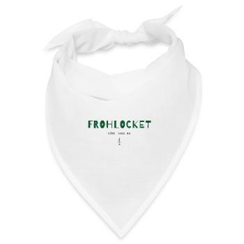 Frohlocket oder lass es – Weihnachtsstatement - Bandana Dreieckstuch - Weiß - Vorne