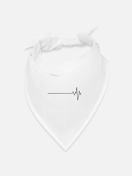 Beat Line - Bandana Dreieckstuch - Weiß