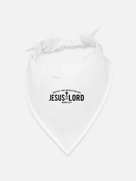 Jesus is Lord - Bandana Dreieckstuch - Weiß
