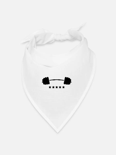 Gewichte - Bandana Dreieckstuch - Weiß