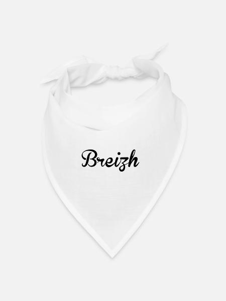 Breizh - Bretagne - Bandana Dreieckstuch - Weiß