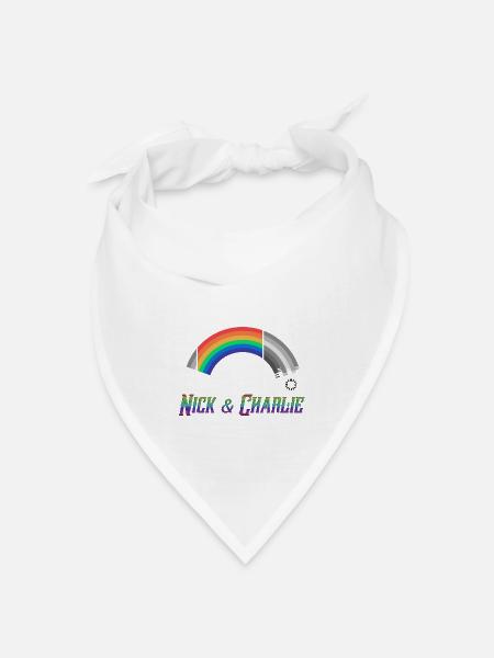 Heartstopper Regenbogen Nick und Charlie LBGTQIA+ - Bandana Dreieckstuch - Weiß