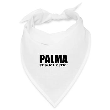 Palma Koordinaten - Bandana Dreieckstuch - Weiß - Vorne