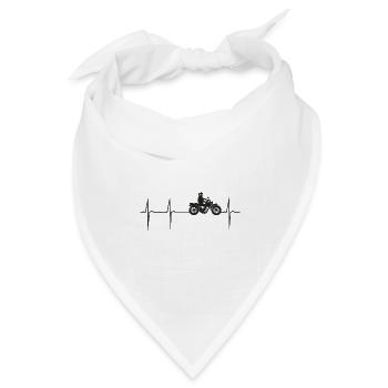 mein herz schlägt für motorrad - Bandana Dreieckstuch - Weiß - Vorne