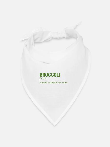 BROCCOLI Brokkoli - Bandana Dreieckstuch - Weiß
