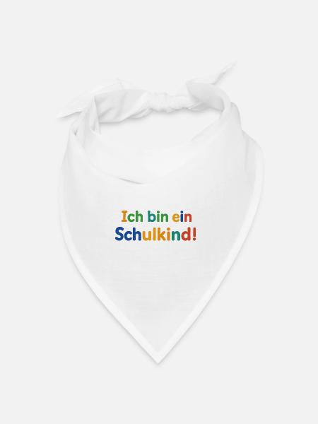 Ich bin ein Schulkind! - Bandana Dreieckstuch - Weiß
