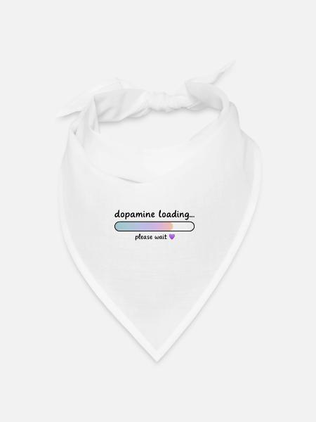 Dopamin-Ladegradient - Bandana Dreieckstuch - Weiß