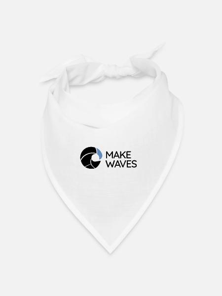 Welle – Wellen erzeugen - Bandana Dreieckstuch - Weiß