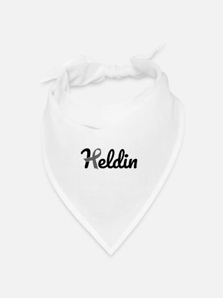 Heldin Krebs - Bandana Dreieckstuch - Weiß