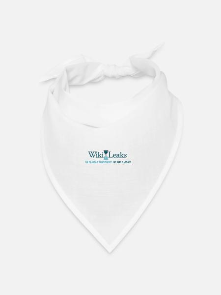 WikiLeaks-Unterstützer - Die Methode ist Transparenz - Bandana Dreieckstuch - Weiß