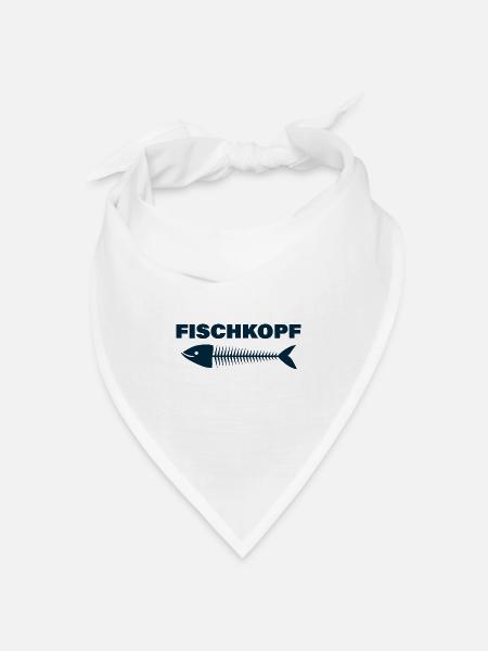 FISCHKOPF - Bandana Dreieckstuch - Weiß