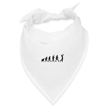 Evolution Golf spielen Golfer Golfschläger Sport - Bandana Dreieckstuch - Weiß - Vorne