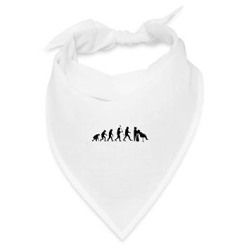 Evolution Friseur Friseurin Frisör Haare schneiden - Bandana Dreieckstuch - Weiß - Vorne