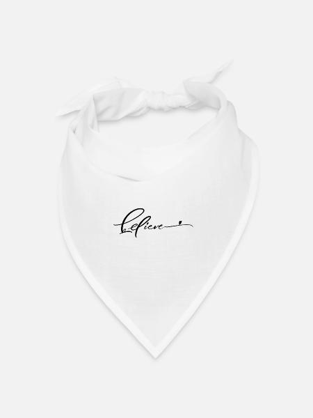 Glauben - Bandana Dreieckstuch - Weiß