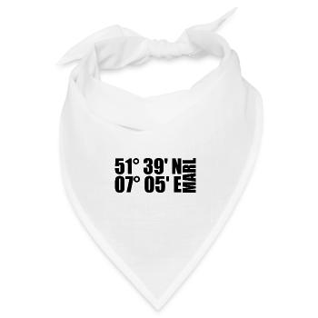 Marl Koordinaten - Bandana Dreieckstuch - Weiß - Vorne